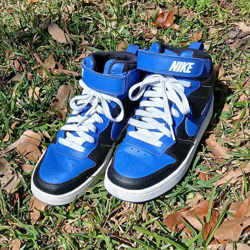 Nike Court Borough Mid 2 DM8872-001 Blue/Black Casual Shoes Sneakers Size 4.5Y